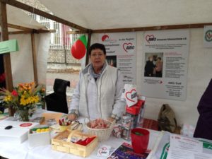 Stadtfest in Teltow AWO Ortsverein Kleinmachnow mit einem Stand auf dem “ Markt der Möglichkeiten“ am 7. Oktober 2018 mit Edith Lowack
